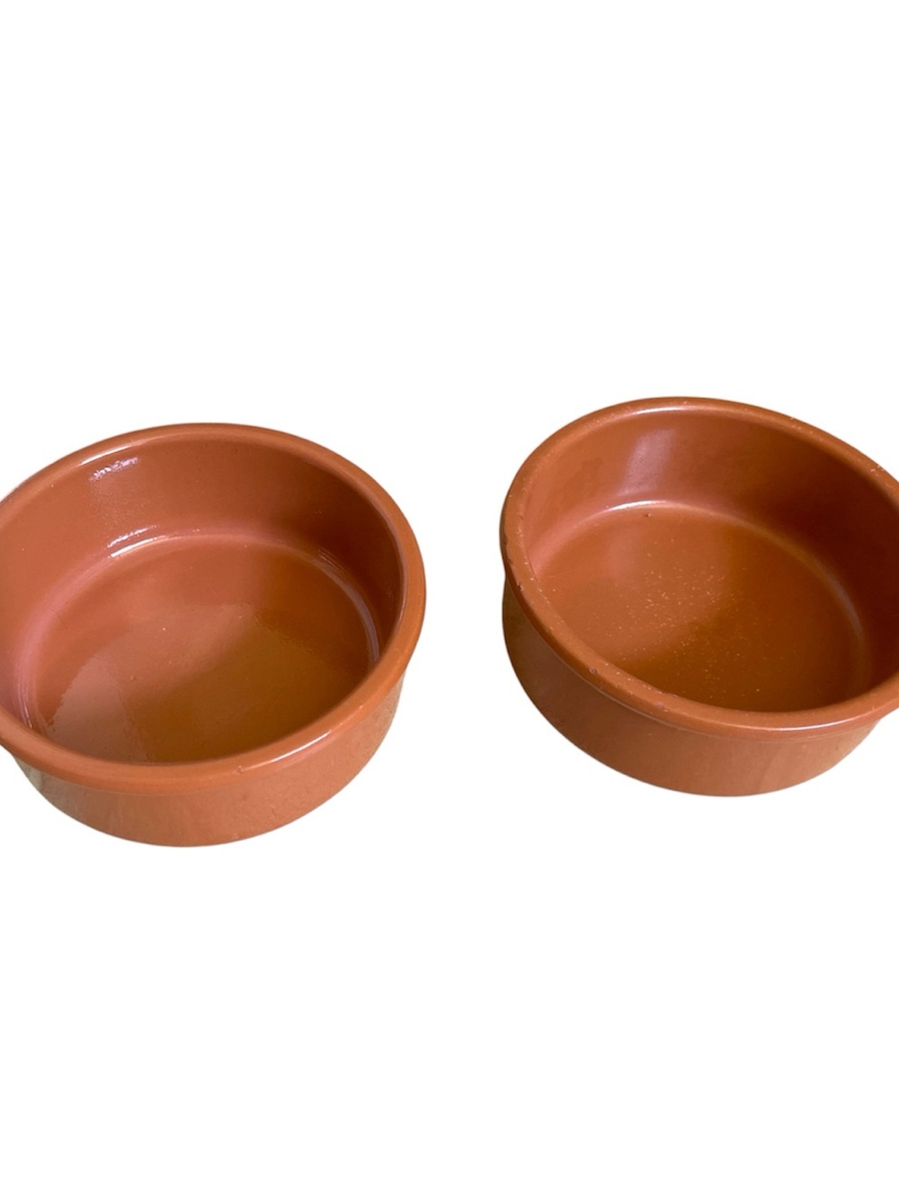 Terracotta Ceramic Pet Bowls Ramekins - Set of 2